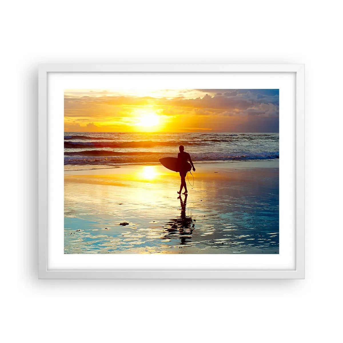 Poster in white frmae - Return of a Warrior - 50x40 cm