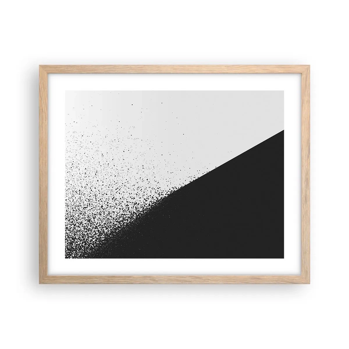 Poster in light oak frame - Faster and More - 50x40 cm