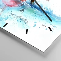 Clock face with lines