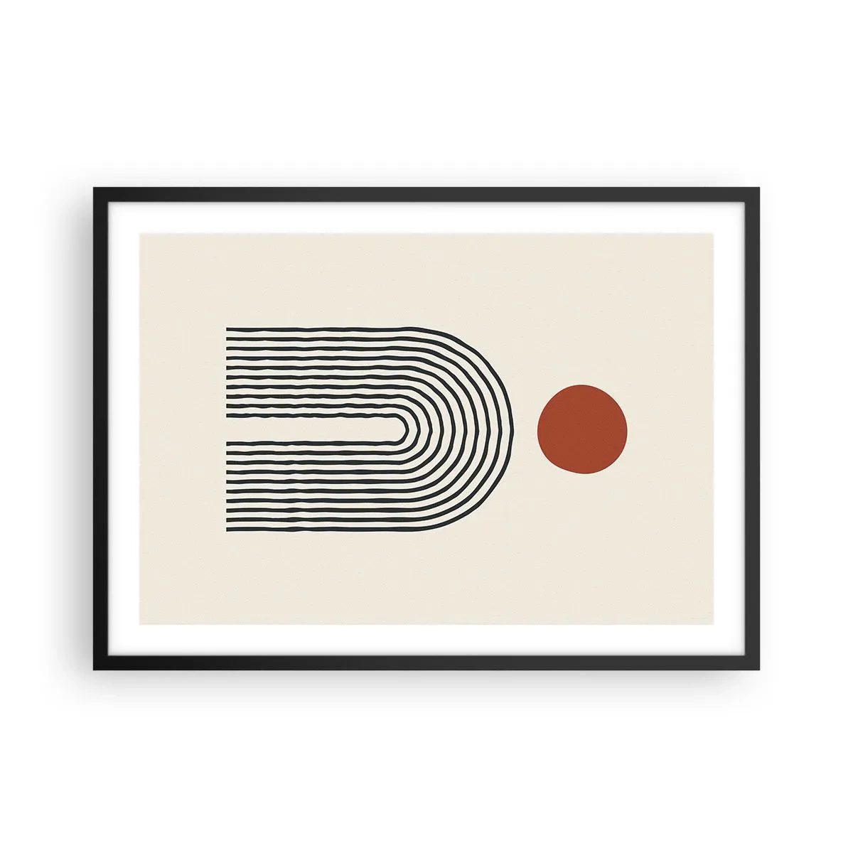 Poster in black frame - Magnetism of Shapes and Colours - 70x50 cm