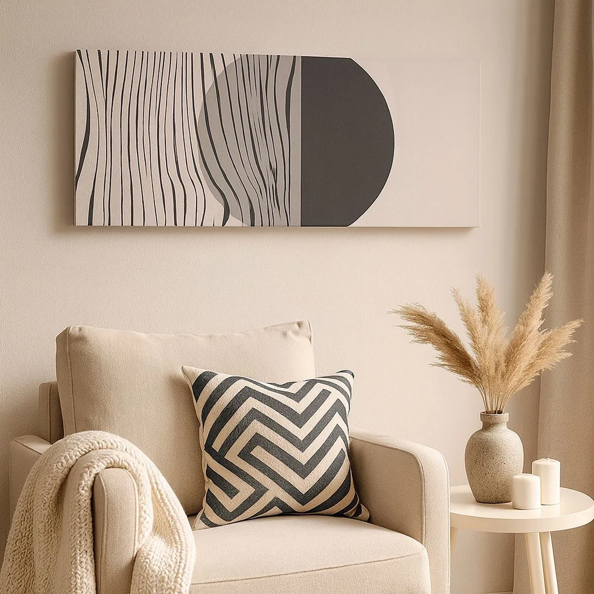 Canvas picture - Half Composition - 100x40 cm