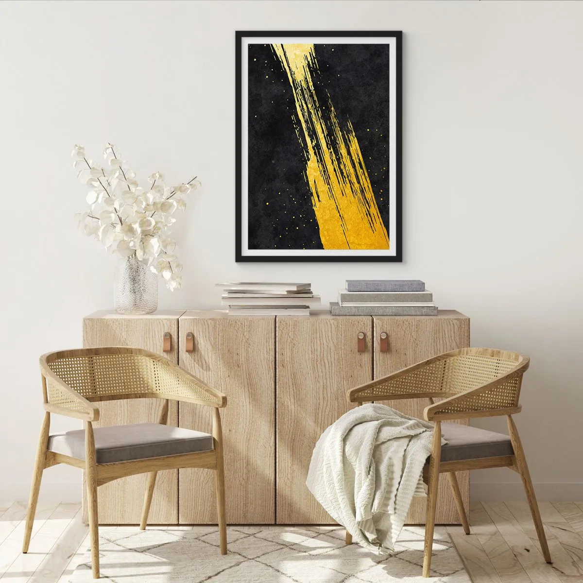 Poster in black frame - Jump to the Outer Space - 30x40 cm