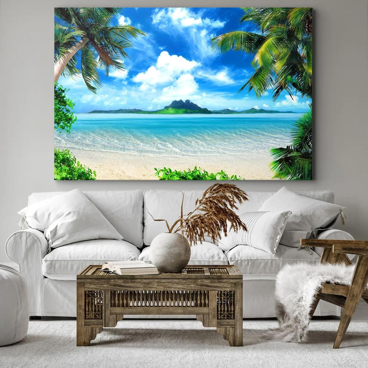 Canvas picture - Blue Tropics - 120x80 cm