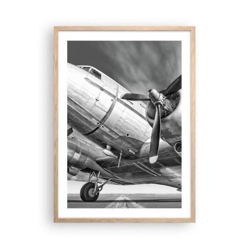 Poster in light oak frame - Always Ready to Fly - 50x70 cm