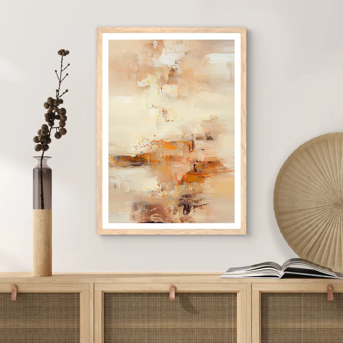 Poster in light oak frame - Soul of Amber - 40x50 cm