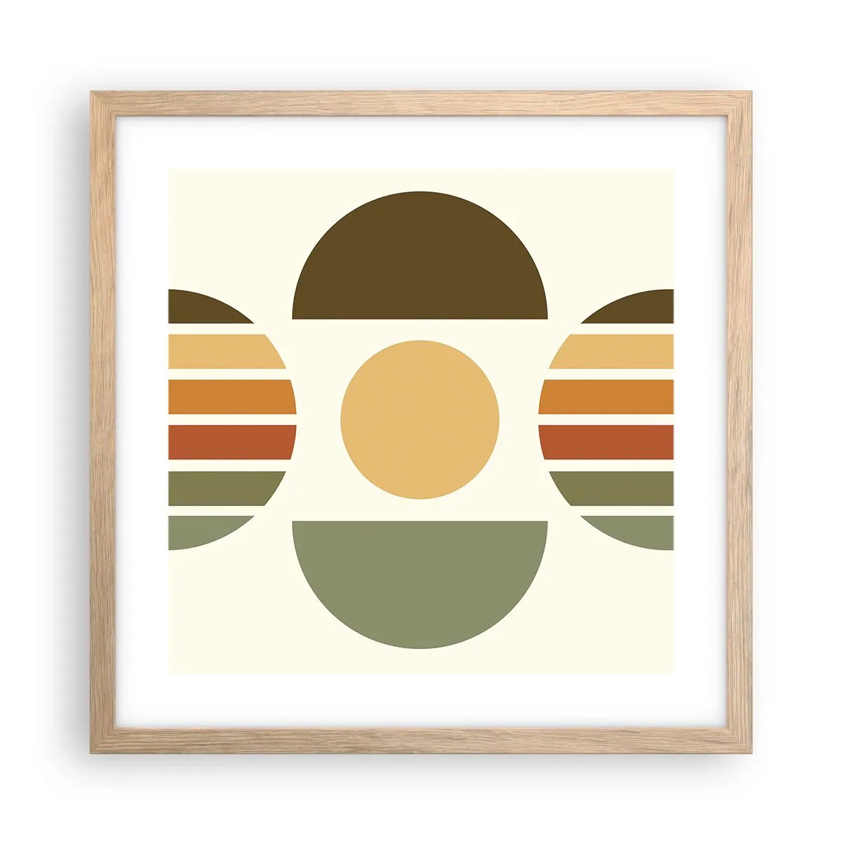 Poster in light oak frame - In the Colours of Soli - 40x40 cm