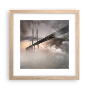 Poster in light oak frame - By the River that Doesn't Exist - 30x30 cm
