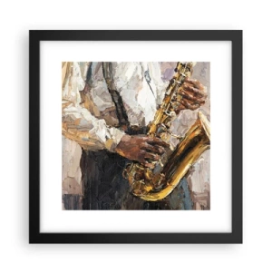 Poster in black frame - Time for a Solo - 30x30 cm
