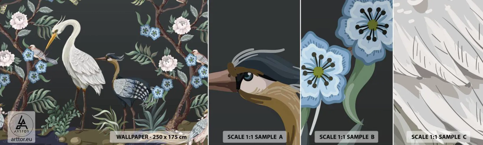 Photo Wallpaper Sample Self-Adhesive Deluxe Sticker - Bird Truth - Animals, Flowers, Bird - 100x30 cm