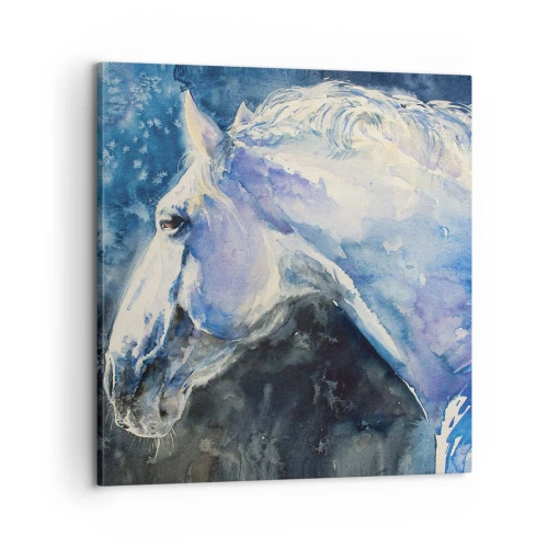 Canvas picture - Portrait in Blue Light - 60x60 cm