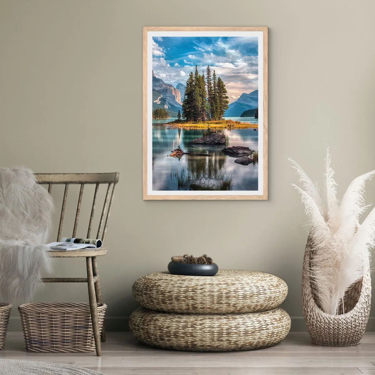 Poster in light oak frame - By Big and Clear Waters - 61x91 cm