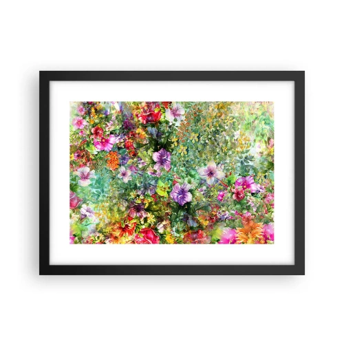 Poster in black frame - Lost in the Flowers - 40x30 cm