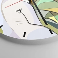 Clock face with lines