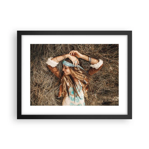 Poster in black frame - On the Way to the Summer of Love - 40x30 cm