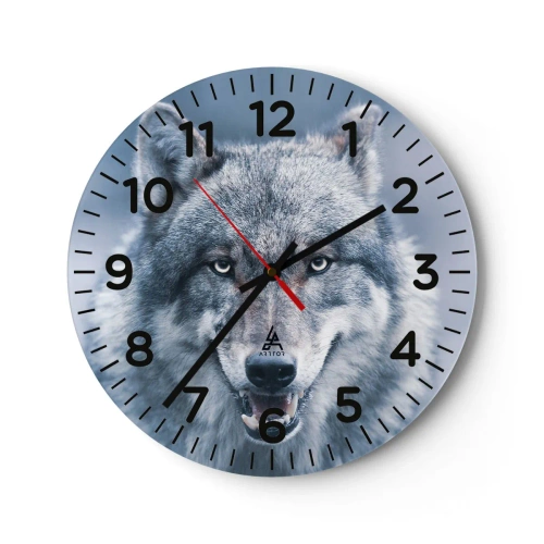 Wall clock - Clock on glass - Will You Take Up the Challenge? - 30x30 cm