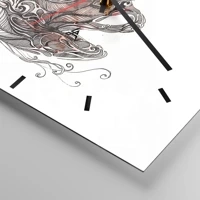 Clock face with lines