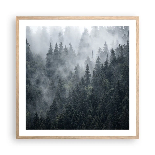 Poster in light oak frame - Forest World - 60x60 cm