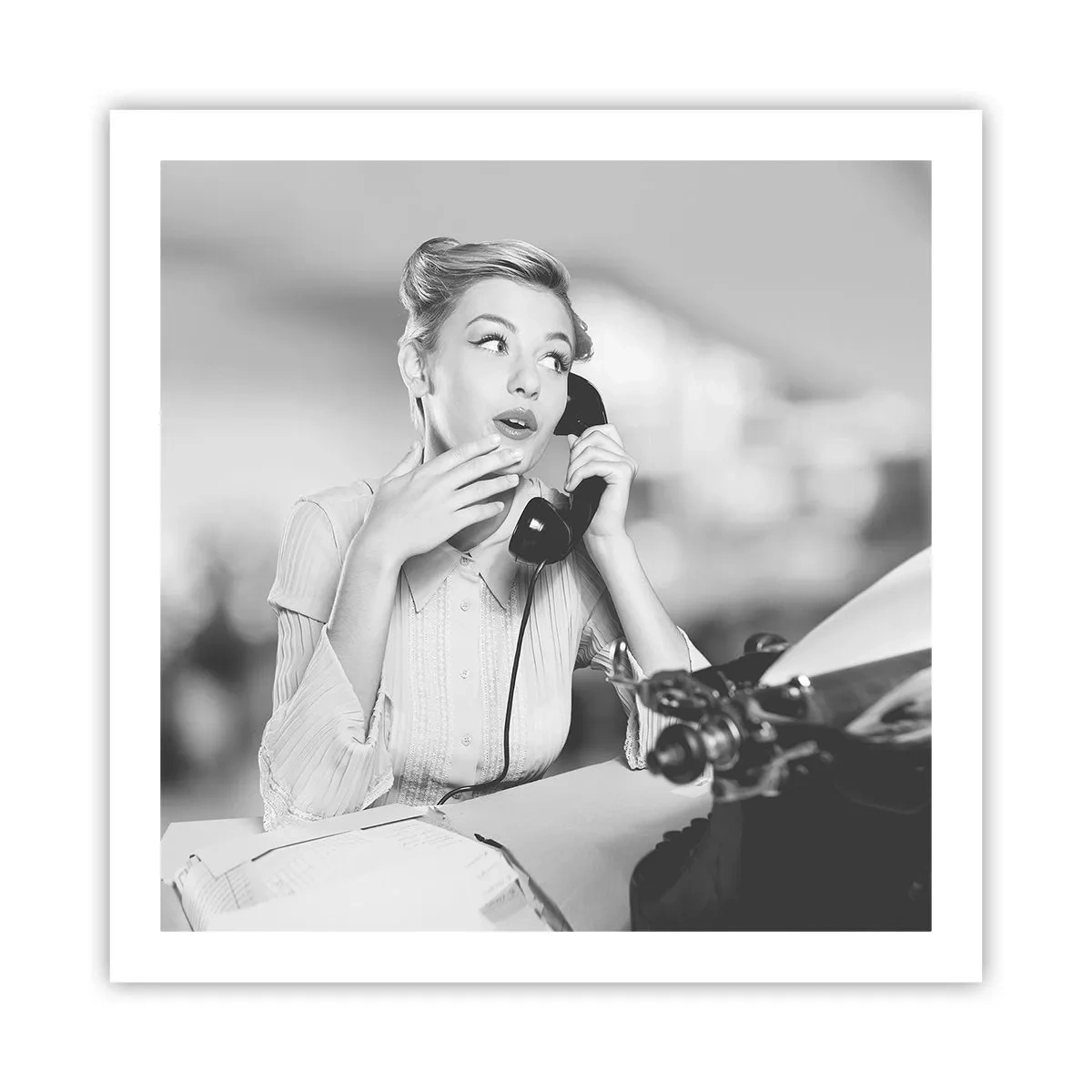 Poster - Hello, Here Come the 50-ies - 60x60 cm