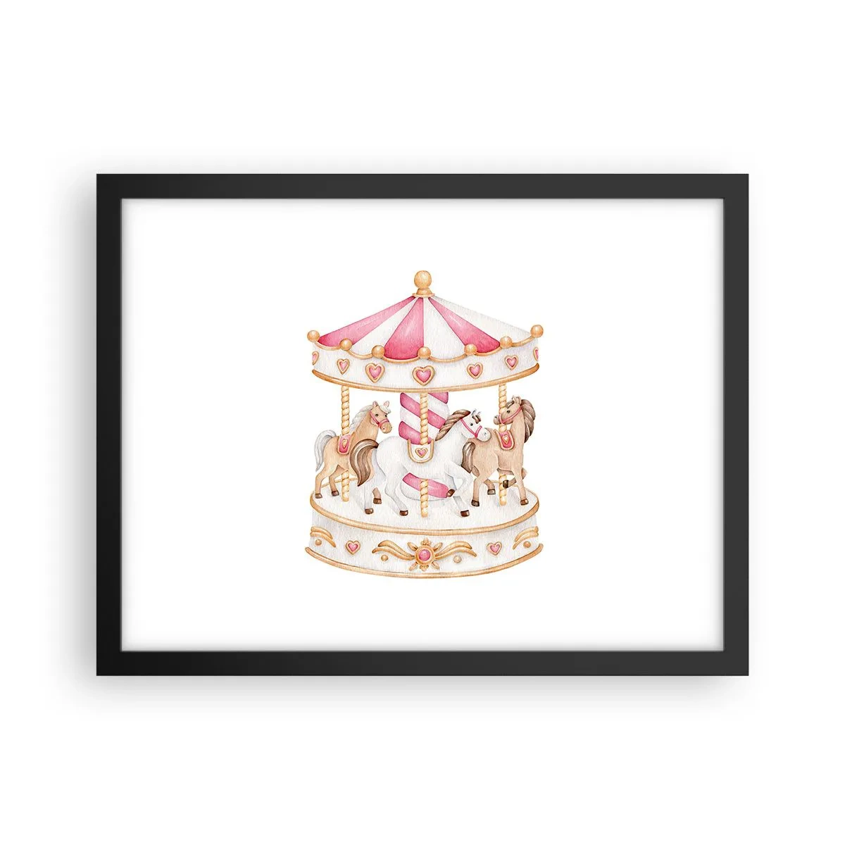 Poster in black frame - Sweet World of Childhood - 40x30 cm