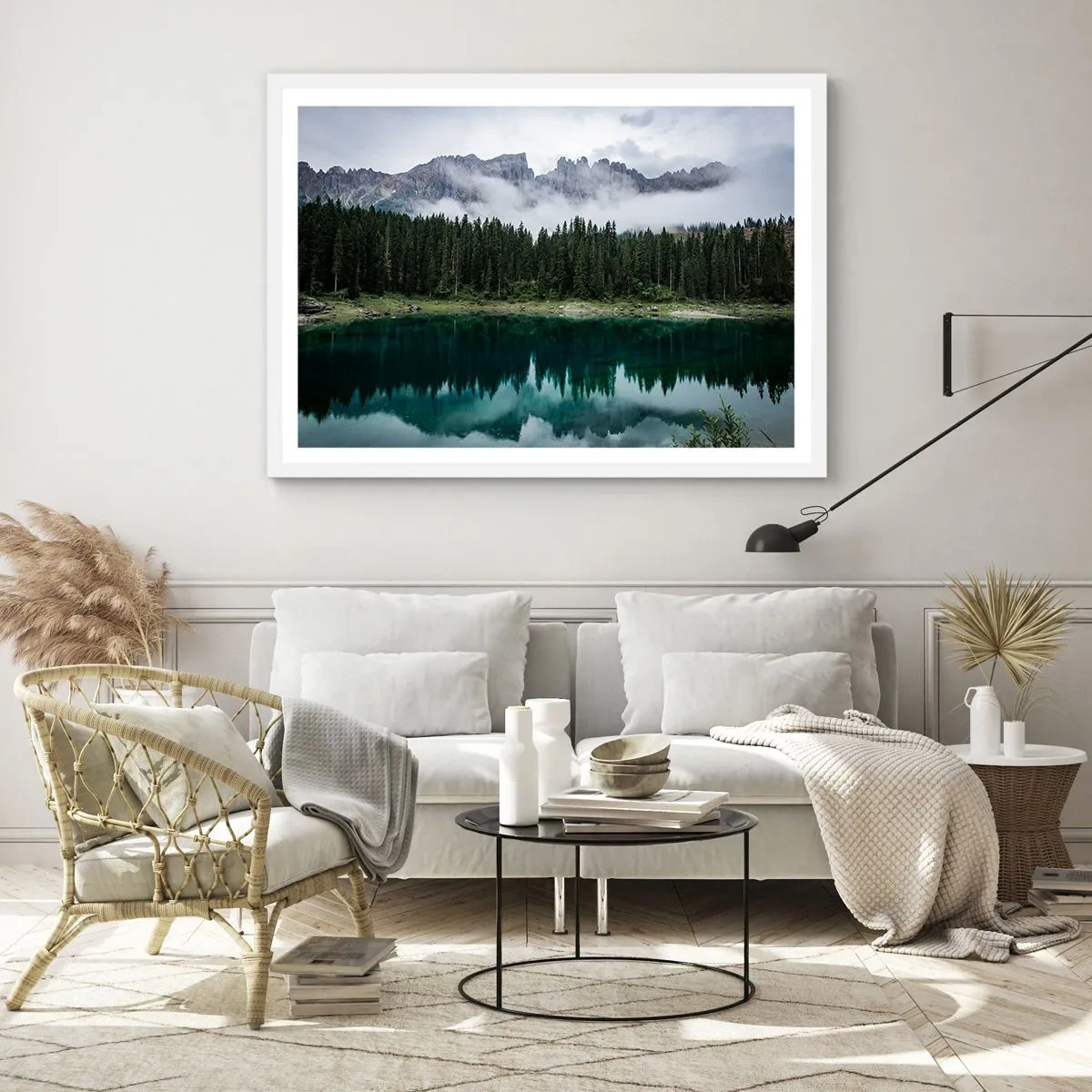 Poster in white frmae - Quiet Please, Let's Not Wake Up Still Waters - 40x30 cm