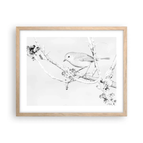 Poster in light oak frame - Winter Morning - 50x40 cm
