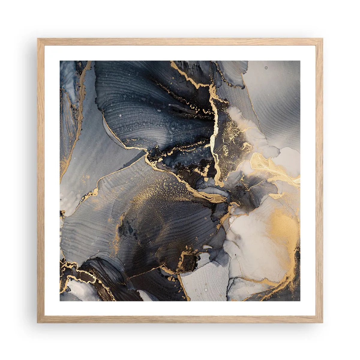 Poster in light oak frame - Life of a Stone - 60x60 cm