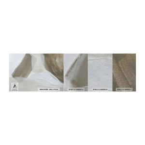 Photo Wallpaper Sample Premium Sand - Waves of White - Bright, Piece, Minimalistic - 100x30 cm