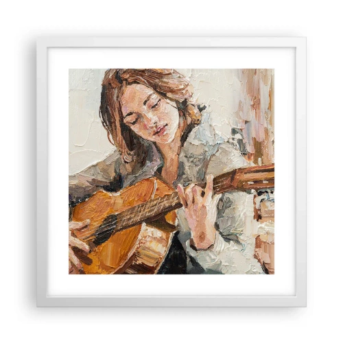 Poster in white frmae - Concert for Guitar and Girly Heart - 40x40 cm