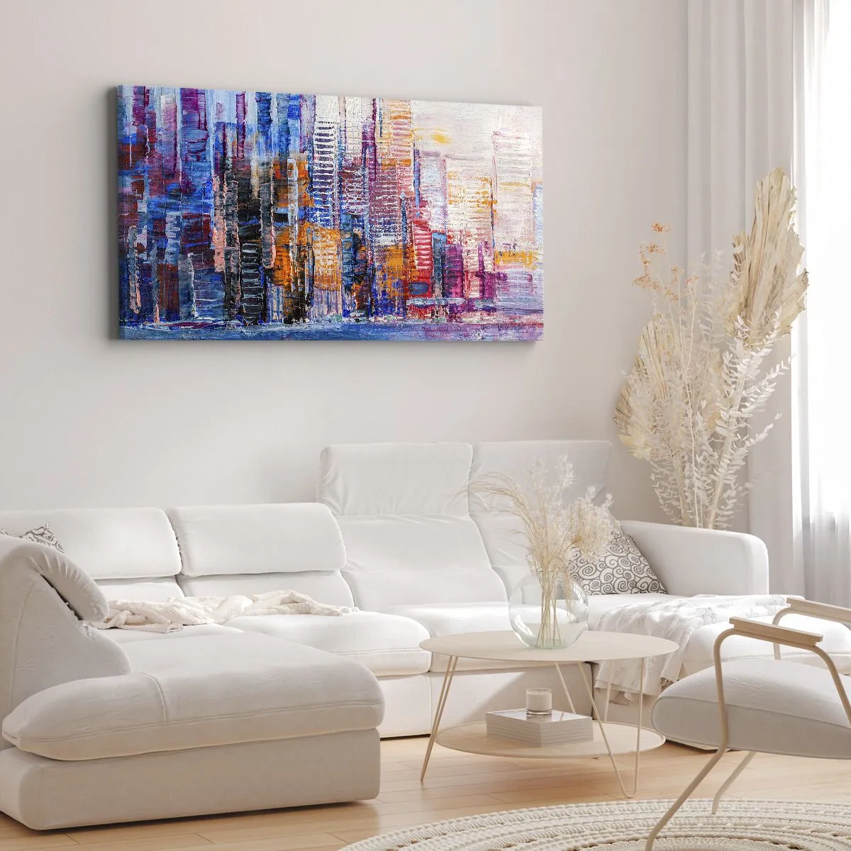 Canvas picture - Joyful Metropolis - 90x30 cm