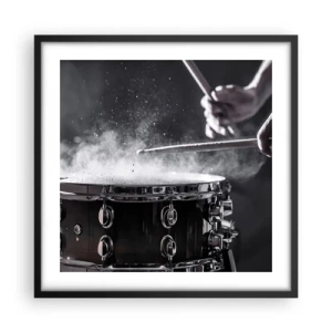 Poster in black frame - Pulse of Music - 50x50 cm