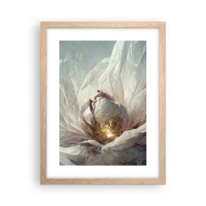 Poster in light oak frame - It Blooms Once Every Hunderd Years - 30x40 cm