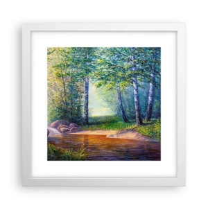 Poster in white frmae - Idyllic Scenery - 30x30 cm