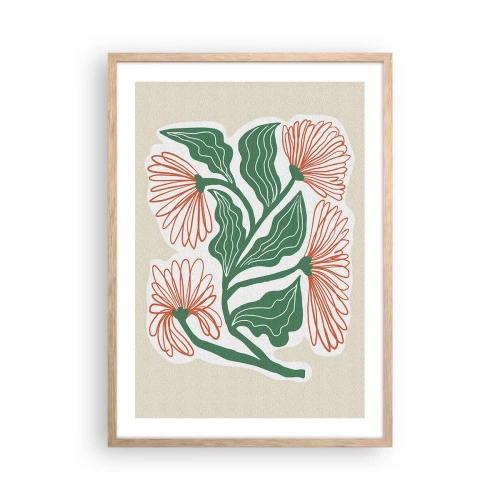 Poster in light oak frame - Folk and Modern - 50x70 cm