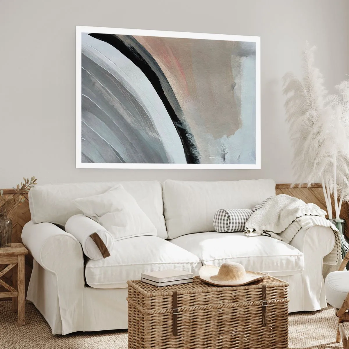 Poster - Composition: Arc of Black and Grey - 50x40 cm