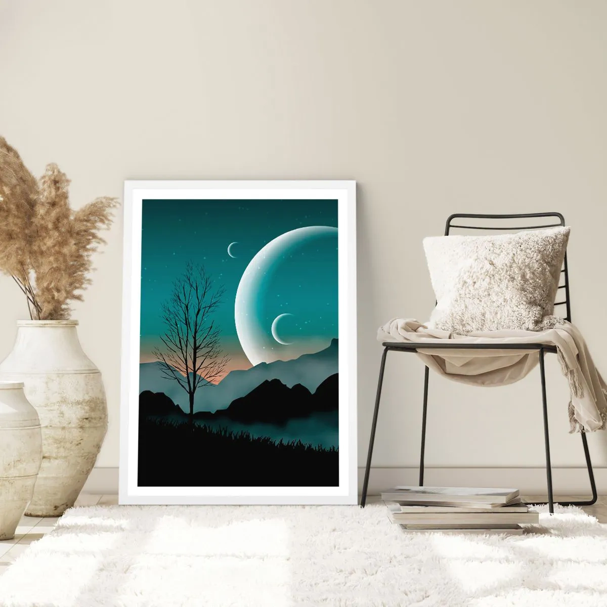 Poster in white frmae - Carnival of a Starry Night - 40x50 cm