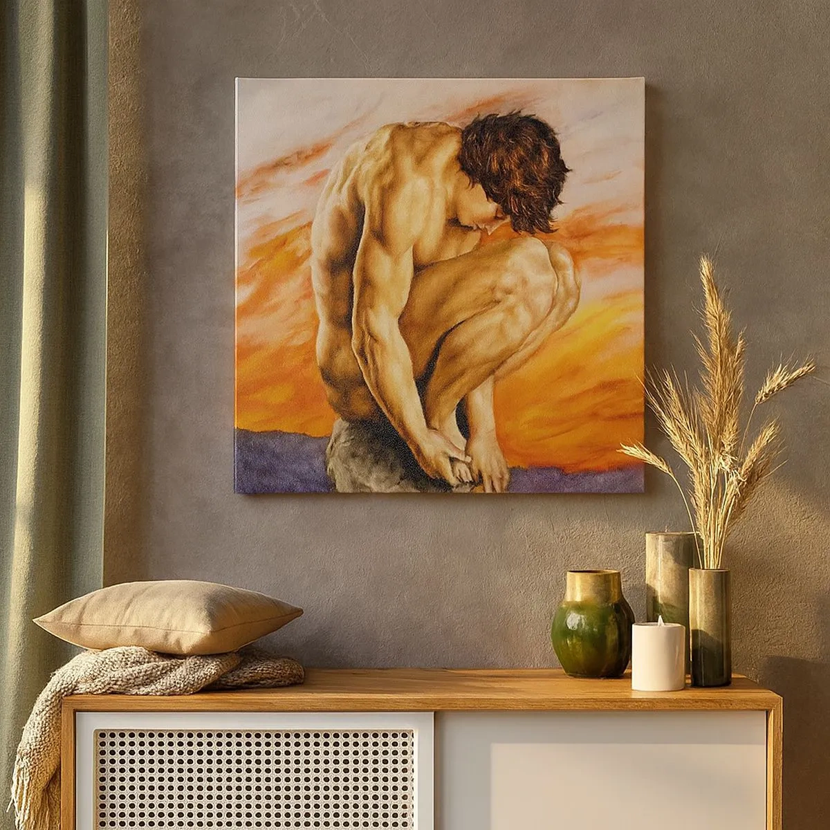 Canvas picture - Submerged in Himself - 30x30 cm