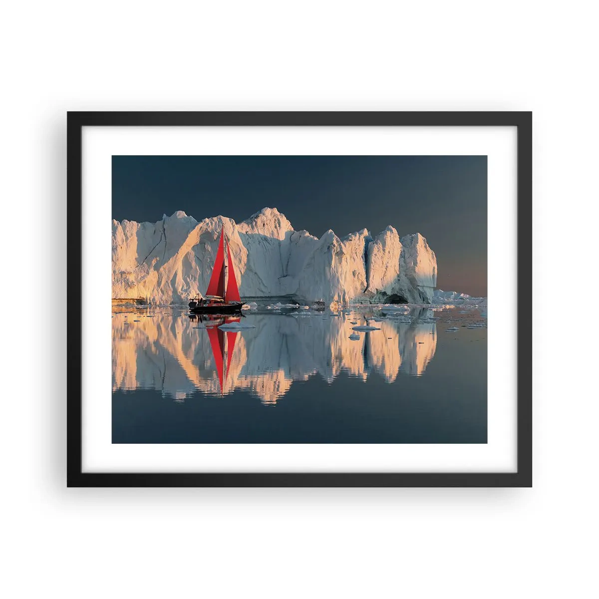 Poster in black frame - On the Edge of the World - 50x40 cm