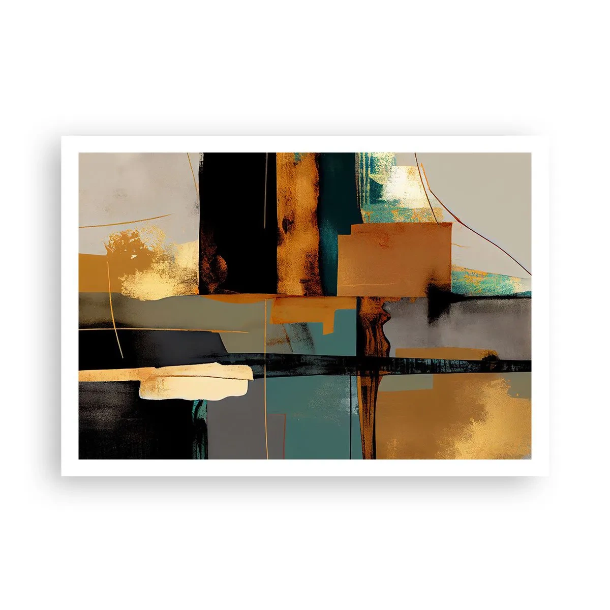 Poster - Abstract - Light and Shadow - 100x70 cm