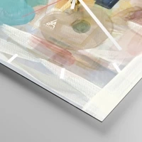 Clock face with lines