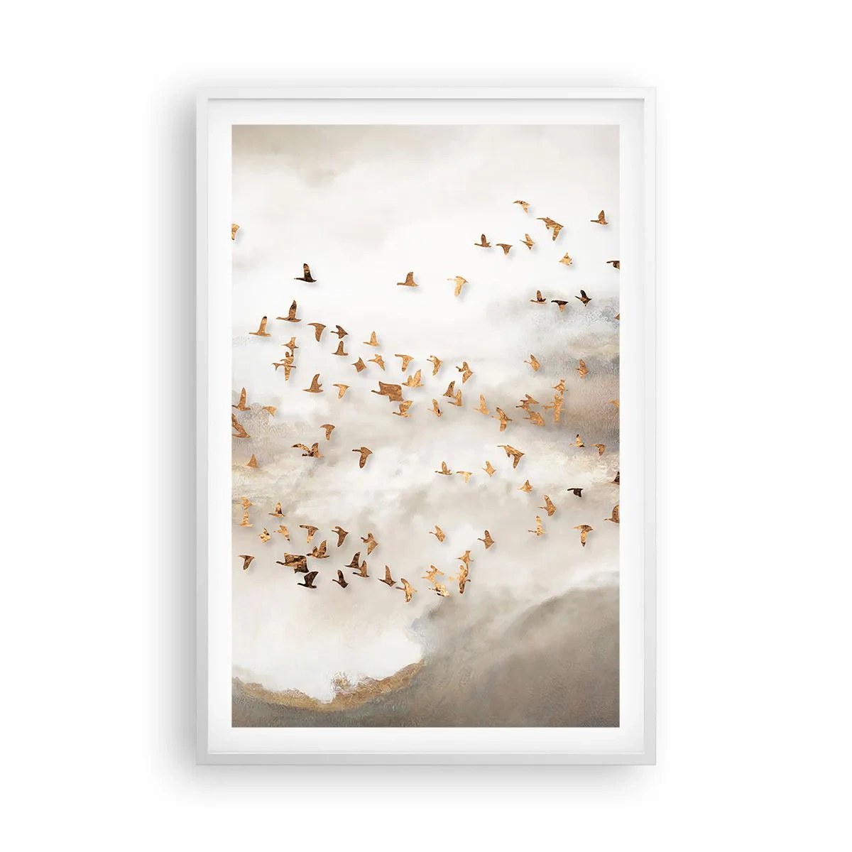 Poster in white frmae - It Is Time - 61x91 cm