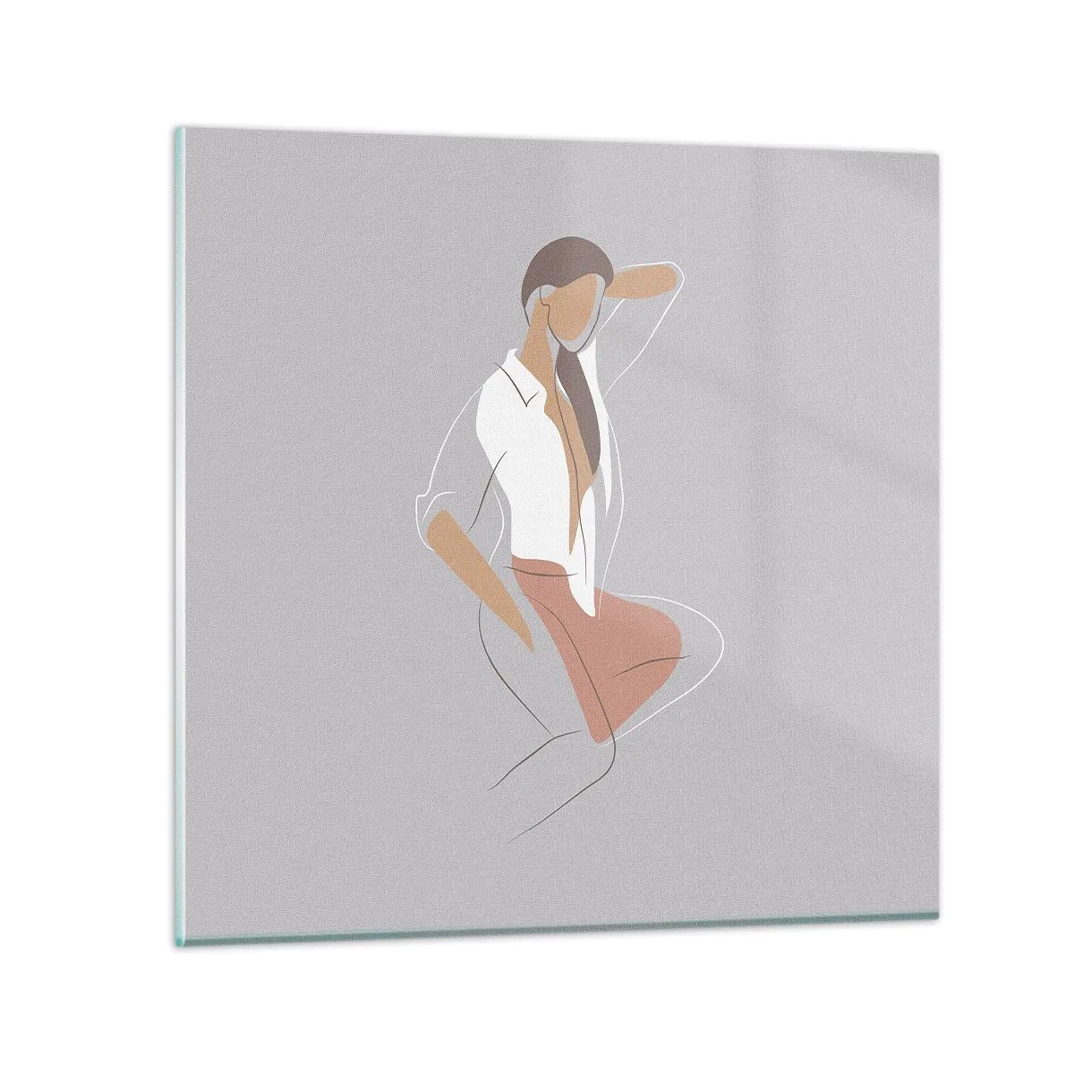 Glass picture - Outline of Charm - 30x30 cm