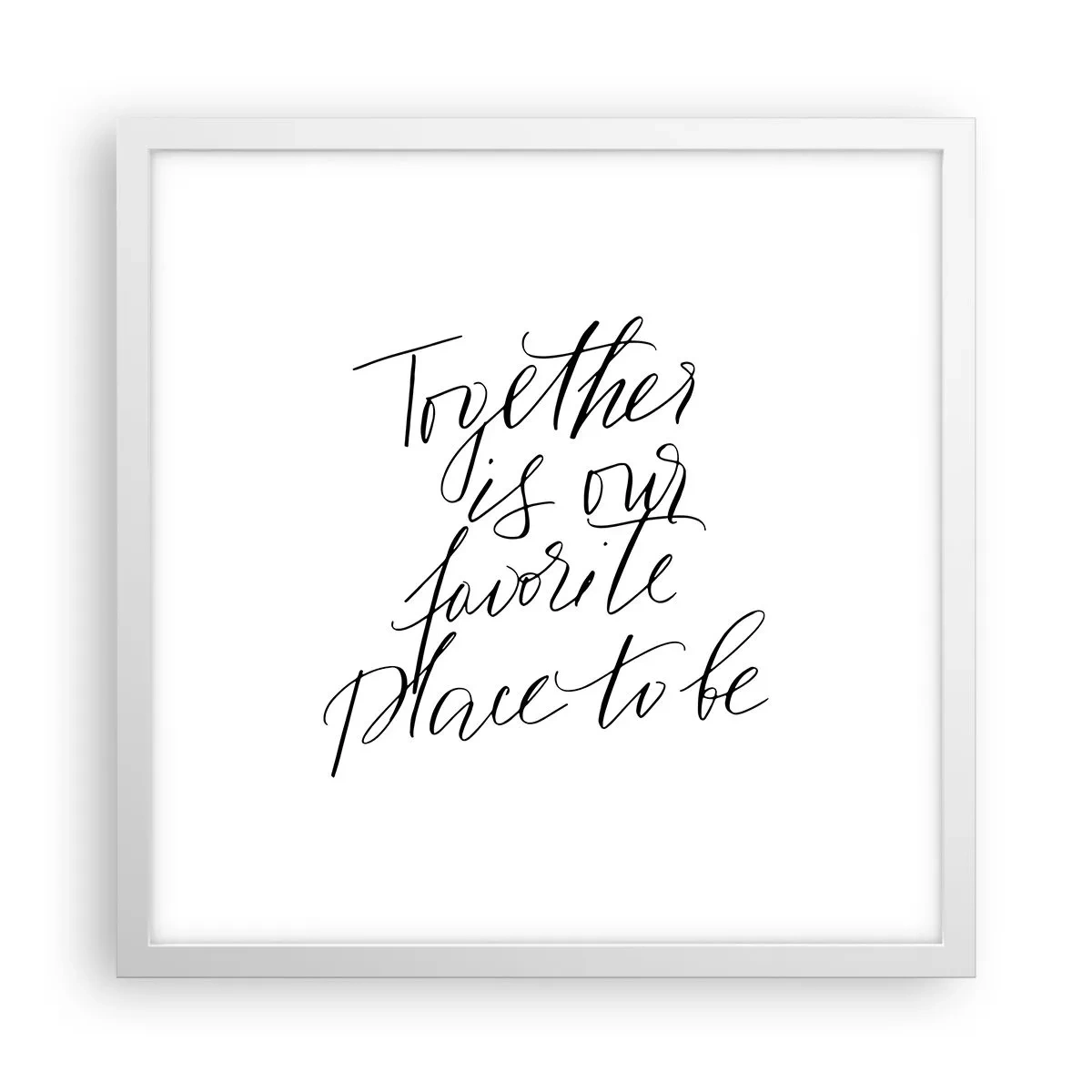 Poster in white frmae - Do You Also Feel This? - 40x40 cm