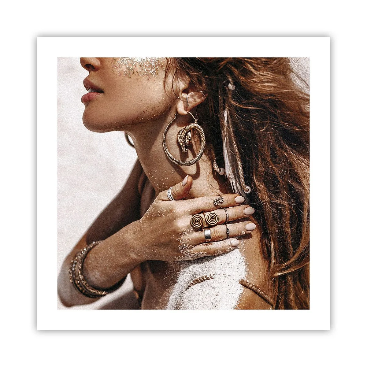 Poster - Queen of a Wild Beach - 50x50 cm