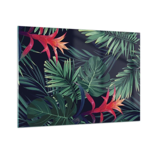 Glass picture - Burn in Green - 100x70 cm