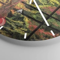 Clock face with lines