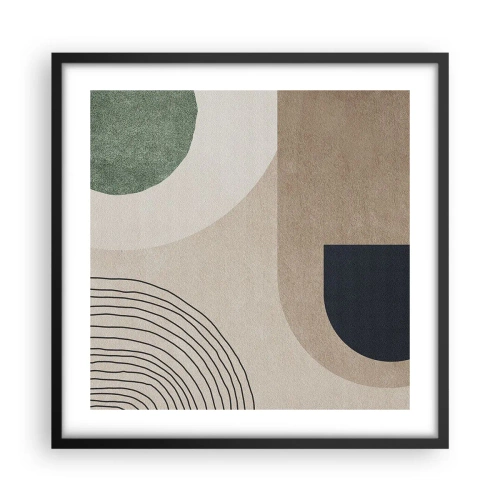Poster in black frame - Gentleness of an Oval - 50x50 cm