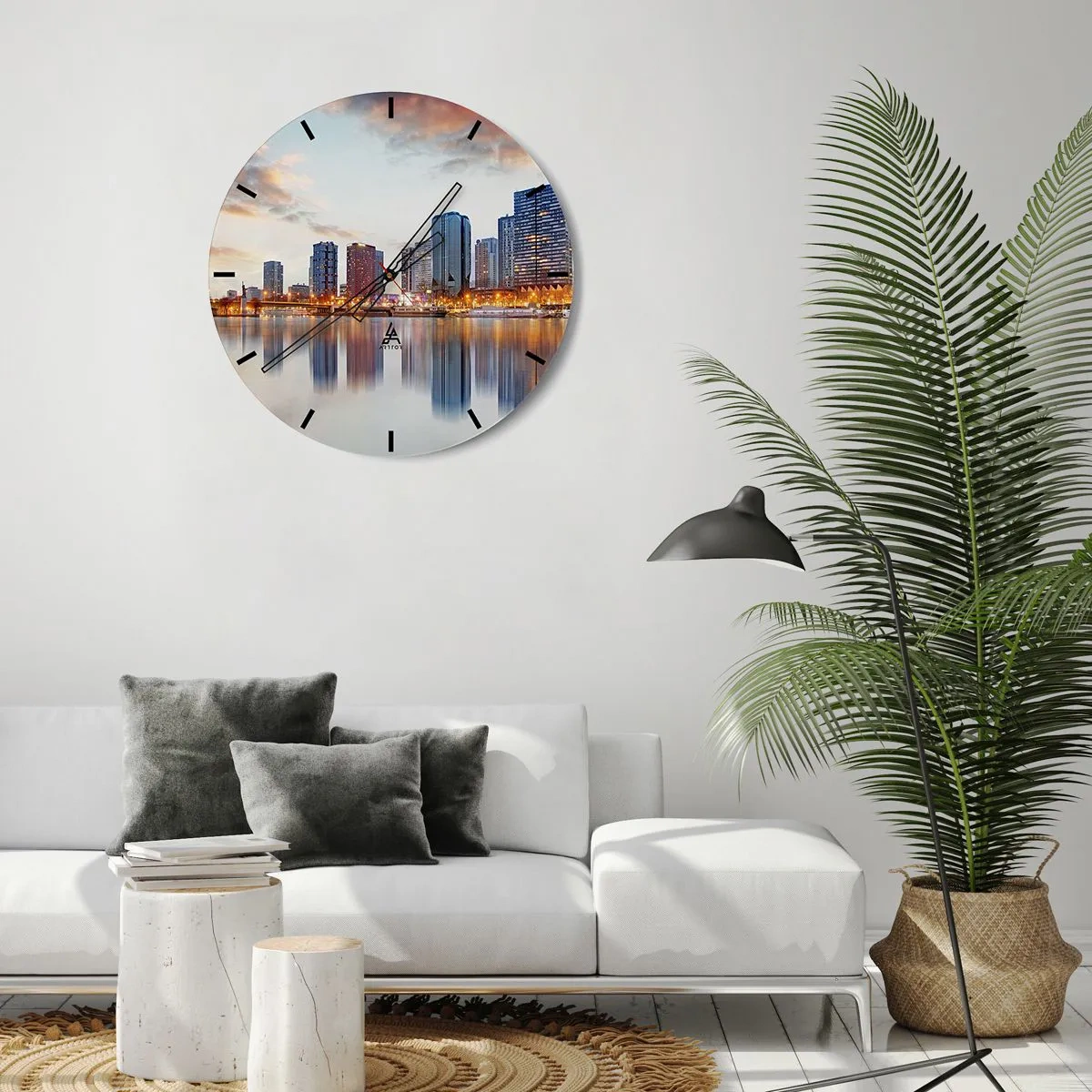 Wall clock - Clock on glass - Monumental Peace of Paris - 40x40 cm