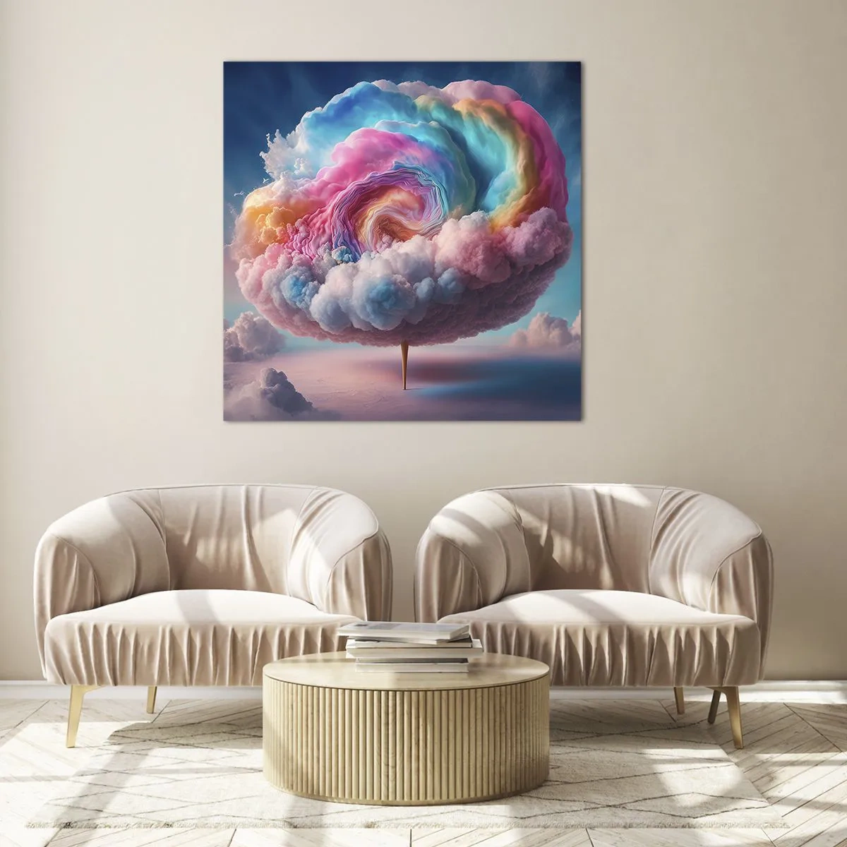 Glass picture - Dream of a Funfair - 40x40 cm