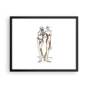 Poster in black frame - Study of Grace - 50x40 cm