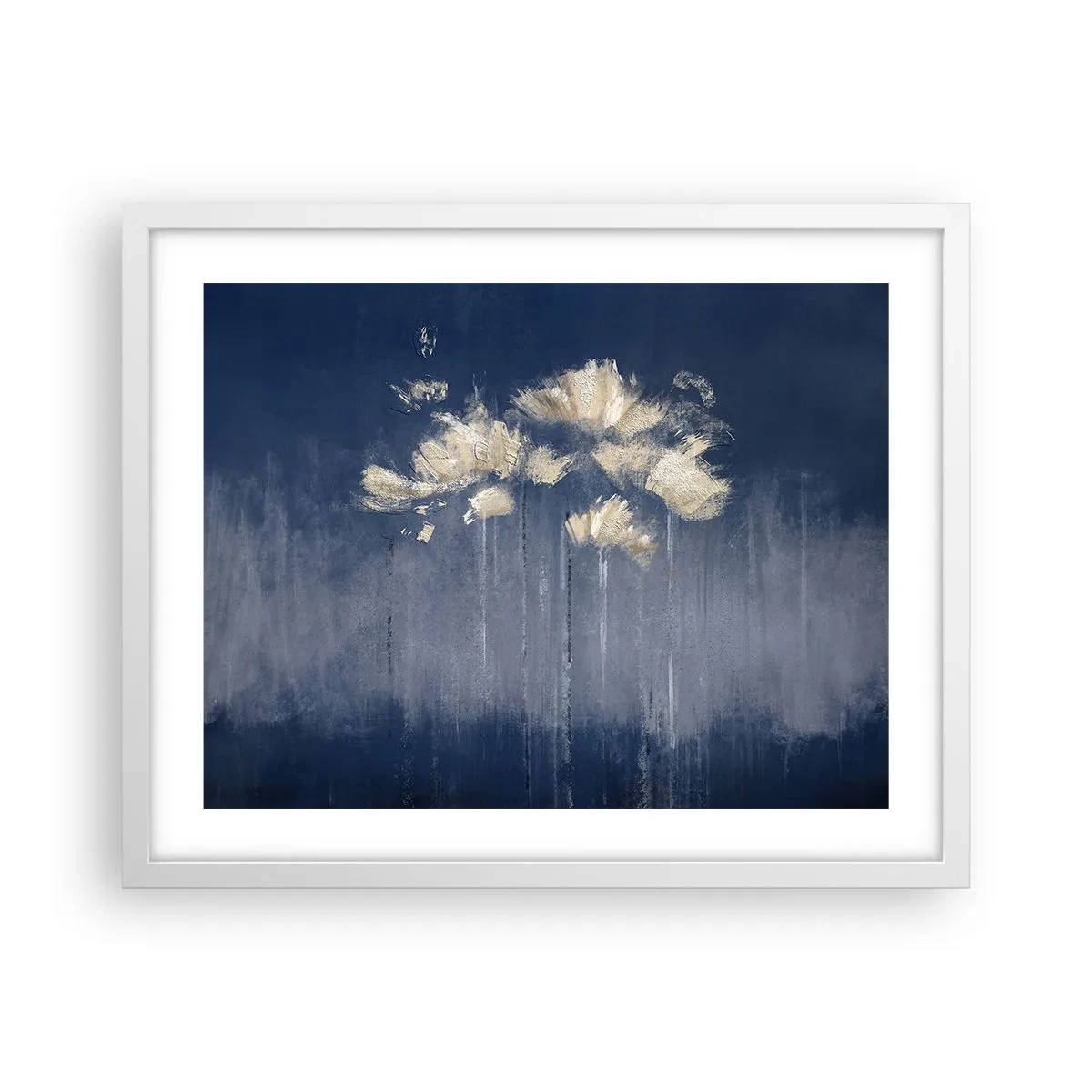 Poster in white frmae - Like Flakes in the Wind - 50x40 cm
